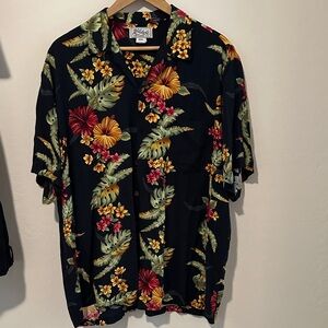 Tropical Floral Casual Button Down Shirt